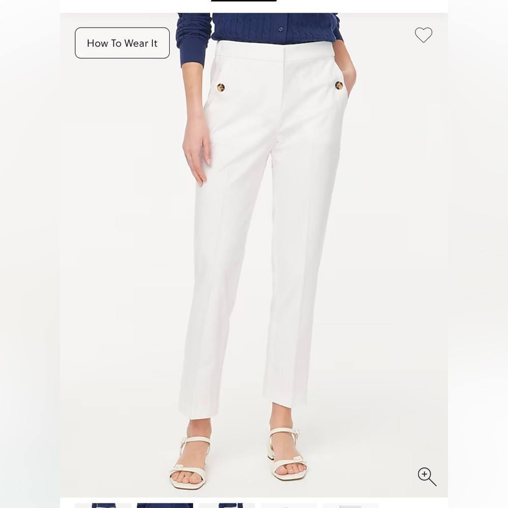 J Crew Elegant oatmeal beige Women's linen cotton sailor Pants petite 8